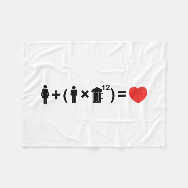The Love Equation for Men Fleece Blanket (Front (Horizontal))