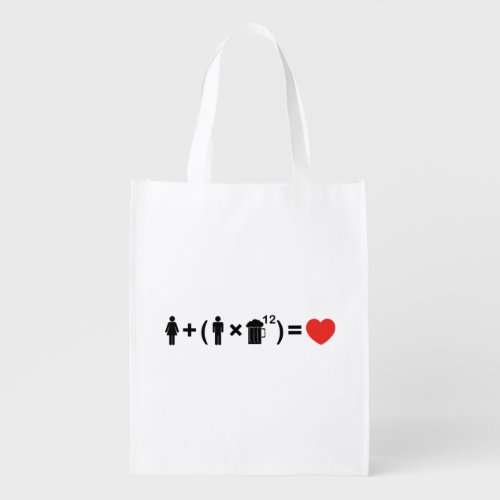 The Love Equation for Men Grocery Bag