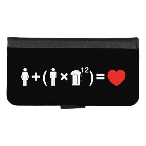 The Love Equation for Men iPhone 87 Wallet Case