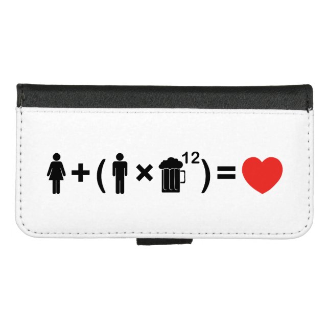 The Love Equation for Men iPhone Wallet Case (Front (Horizontal))