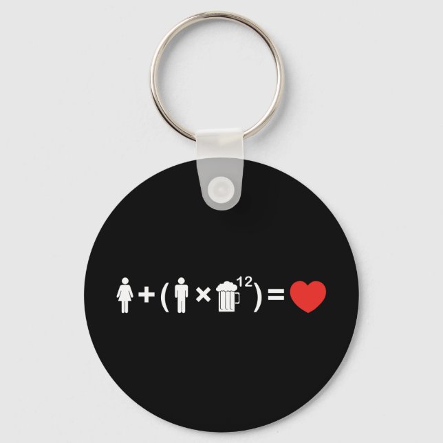 The Love Equation for Men Keychain (Front)
