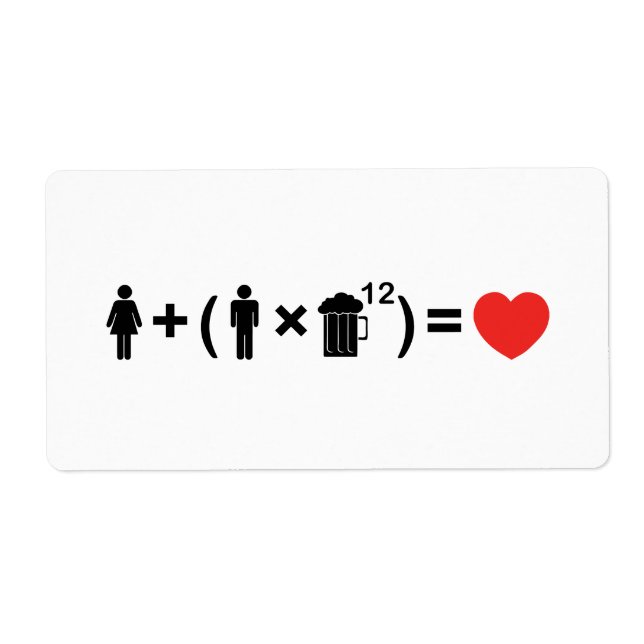 The Love Equation for Men Label (Front)