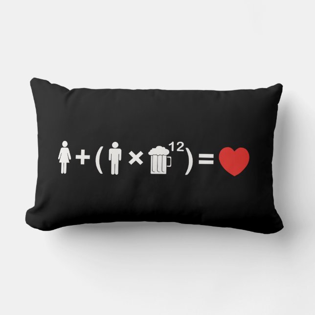 The Love Equation for Men Lumbar Pillow (Front)