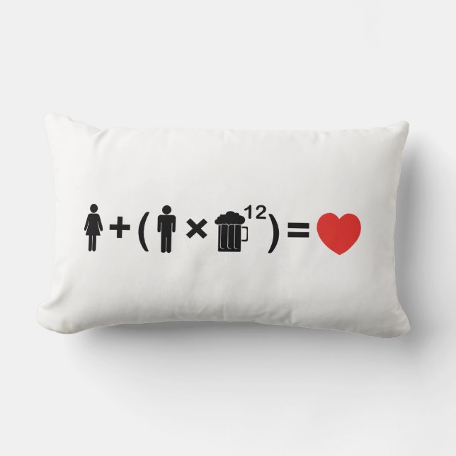 The Love Equation for Men Lumbar Pillow (Front)