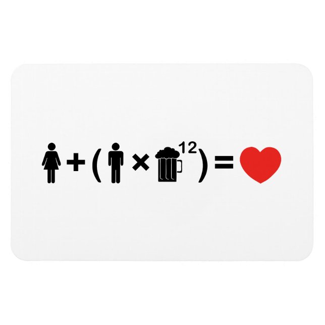 The Love Equation for Men Magnet (Horizontal)