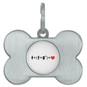 The Love Equation for Men Pet ID Tag