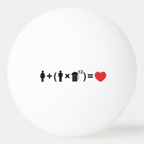 The Love Equation for Men Ping_Pong Ball