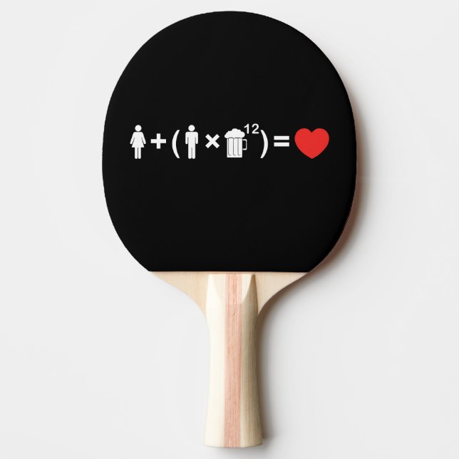 The Love Equation for Men Ping-Pong Paddle (Front)