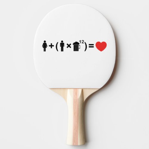 The Love Equation for Men Ping_Pong Paddle