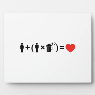 The Love Equation for Men Plaque
