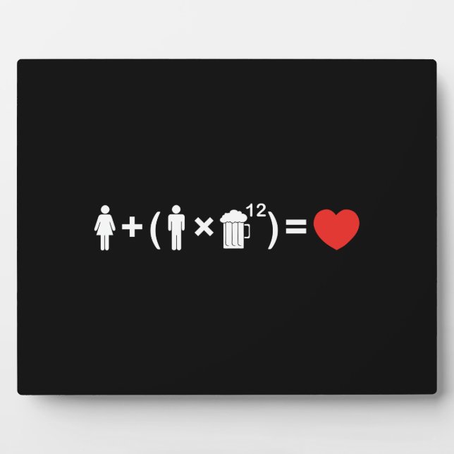 The Love Equation for Men Plaque (Front)