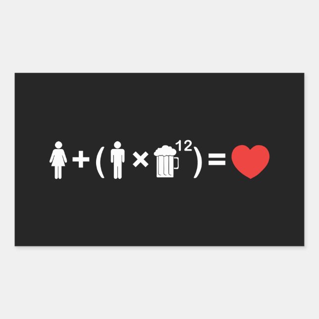 The Love Equation for Men Rectangular Sticker (Front)