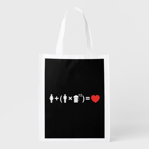 The Love Equation for Men Reusable Grocery Bag