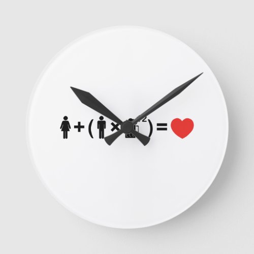 The Love Equation for Men Round Clock