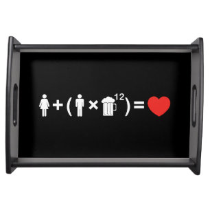 The Love Equation for Men Serving Tray