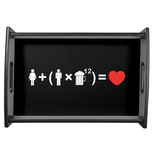 The Love Equation for Men Serving Tray (Front)