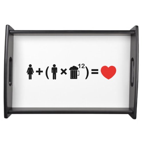 The Love Equation for Men Serving Tray