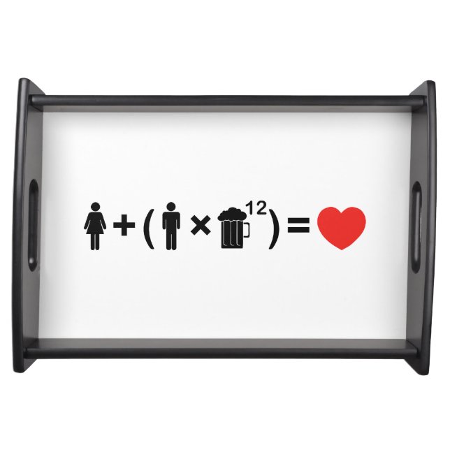 The Love Equation for Men Serving Tray (Front)