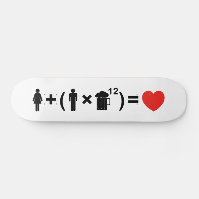 The Love Equation for Men Skateboard Deck (Horz)