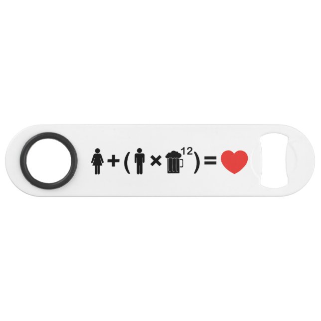 The Love Equation for Men Speed Bottle Opener (Front (Horizontal))
