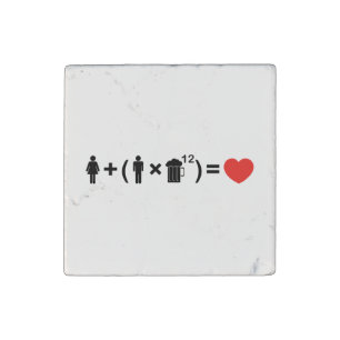 The Love Equation for Men Stone Magnet