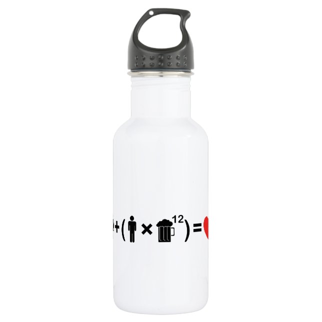 The Love Equation for Men Water Bottle (Front)