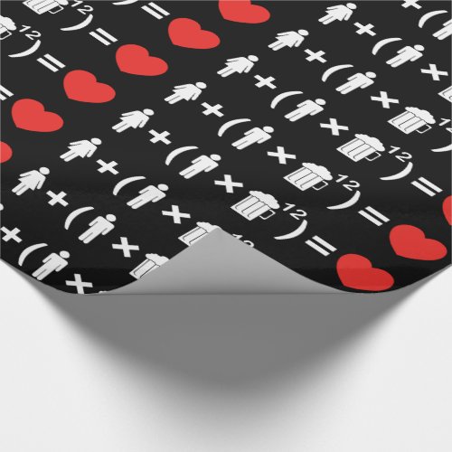 The Love Equation for Men Wrapping Paper