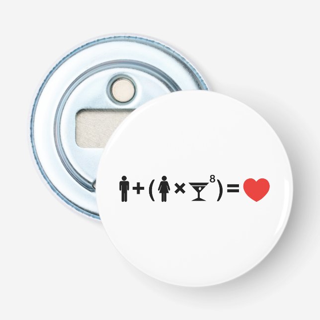 The Love Equation for Women Bottle Opener (Front)