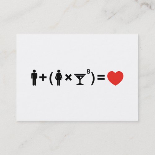 The Love Equation for Women Business Card