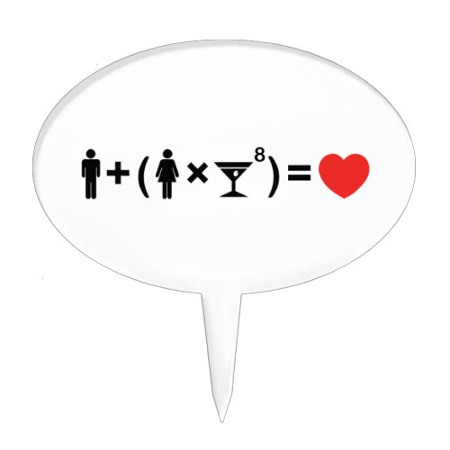 The Love Equation for Women Cake Topper