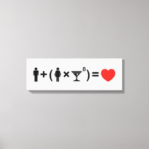 The Love Equation for Women Canvas Print