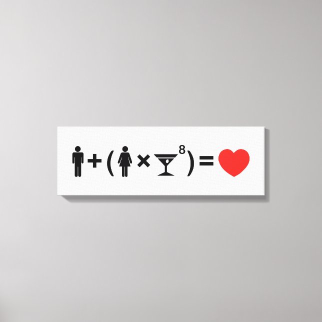 The Love Equation for Women Canvas Print (Front)