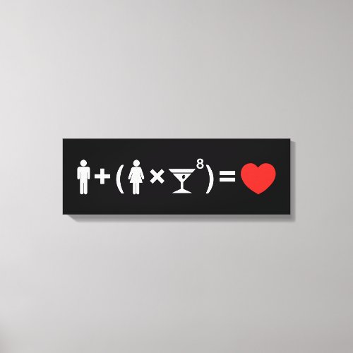 The Love Equation for Women Canvas Print
