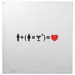 The Love Equation for Women Cloth Napkin