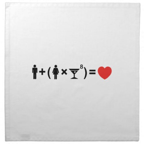 The Love Equation for Women Cloth Napkin