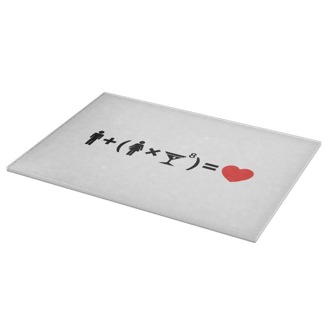 The Love Equation for Women Cutting Board (Corner)