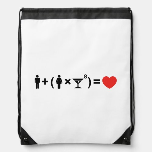 The Love Equation for Women Drawstring Bag