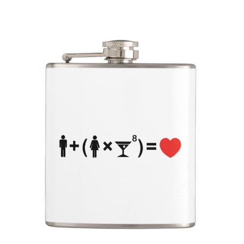 The Love Equation for Women Hip Flask