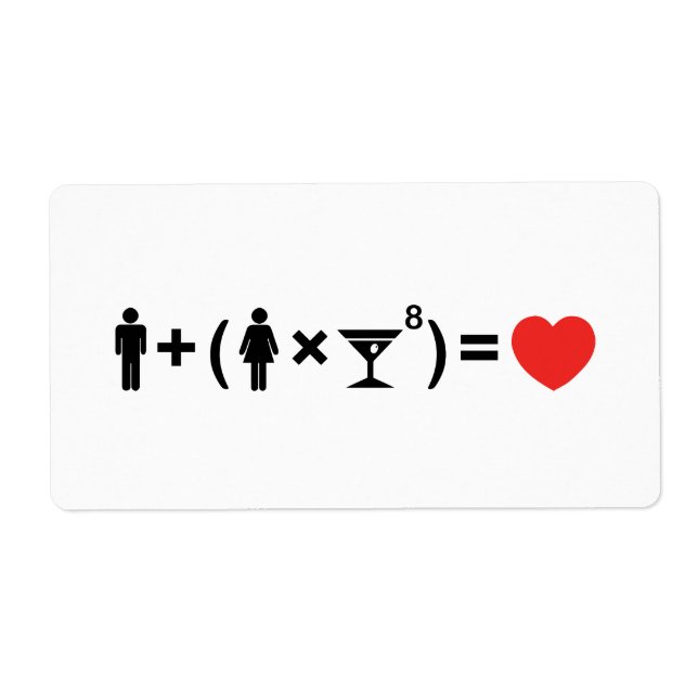 The Love Equation for Women Label (Front)