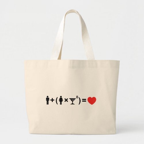 The Love Equation for Women Large Tote Bag