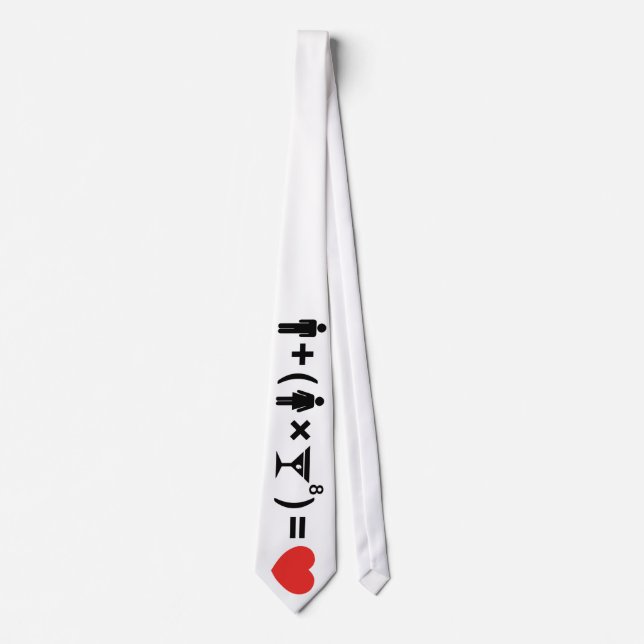 The Love Equation for Women Neck Tie (Front)