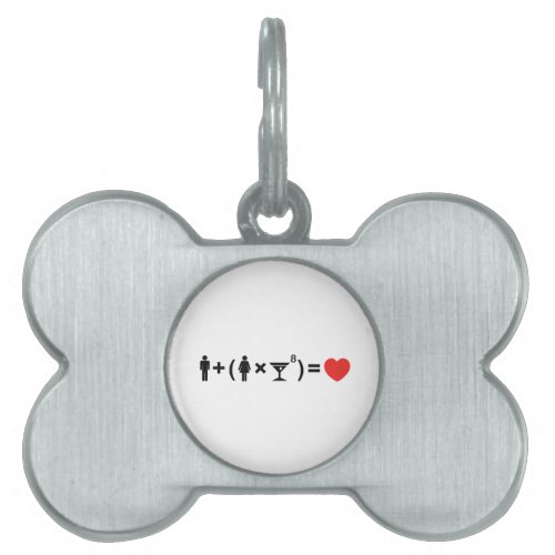 The Love Equation for Women Pet Name Tag