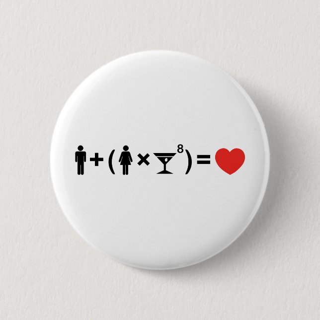 The Love Equation for Women Pinback Button (Front)