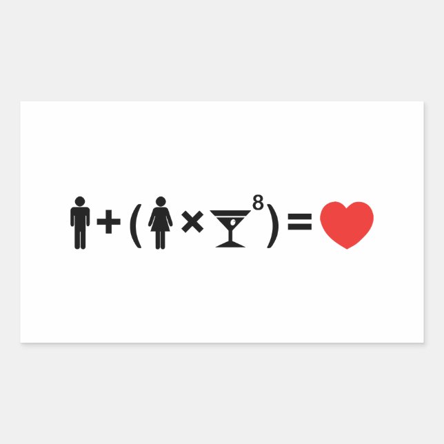 The Love Equation for Women Rectangular Sticker (Front)
