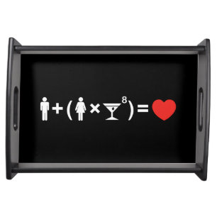 The Love Equation for Women Serving Tray