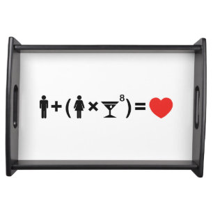 The Love Equation for Women Serving Tray