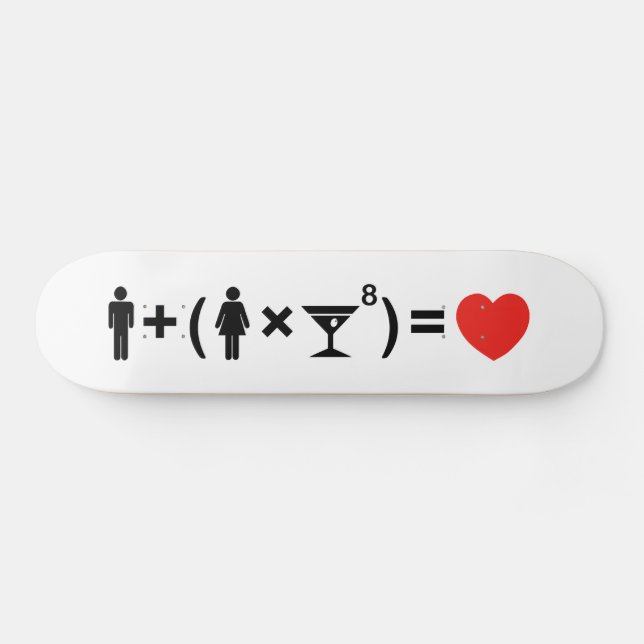 The Love Equation for Women Skateboard Deck (Horz)