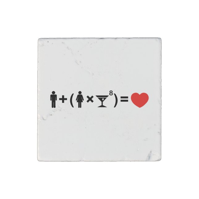 The Love Equation for Women Stone Magnet (Front)