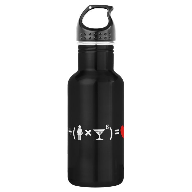 The Love Equation for Women Water Bottle (Front)