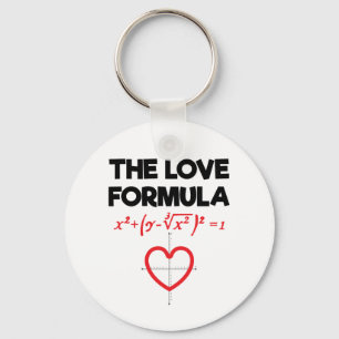 The Love Formula Funny Valentine's Day Math Lover Keychain